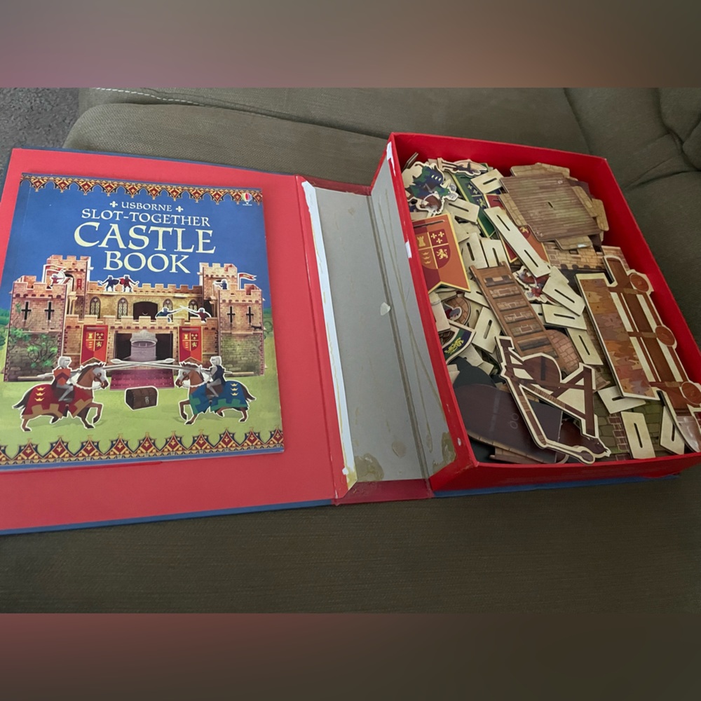 Usborne books and More Slot  Together Castle with book
